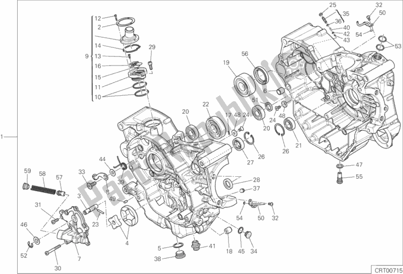 Todas as partes de 010 - Par De Meio Cárteres do Ducati Monster 821 Stripes USA 2016